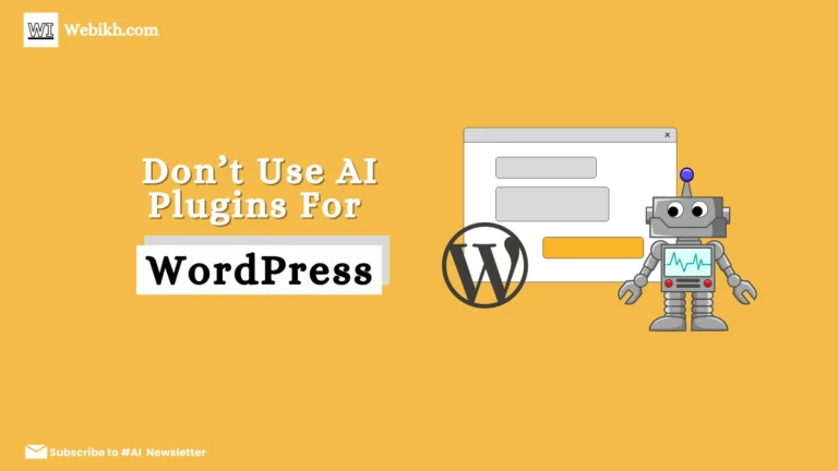 Why you should avoid AI WordPress plugins in 2024?