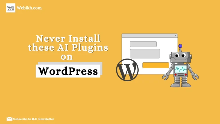 5 AI Plugins to never install on WordPress site in 2024